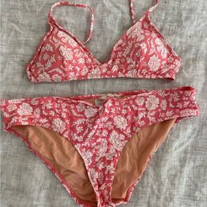 J. Crew Pink Bikini Swimwear with Triangle Top